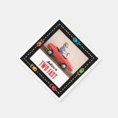 ファーストレースカーボーイズ誕生日写真 スタンダードカクテルナプキン (角)