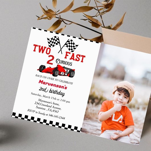 ファーストレースカーボーイズ2nd誕生日パーティー 招待状