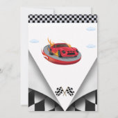 ファーストレースカーボーイバースデーパーティーへの招待 招待状 (裏面)