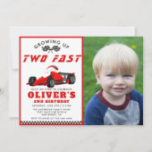 ファーストレースカーボーイ2ndフォトバースデーパーティー 招待状 (正面)