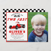 ファーストレースカーボーイ2ndフォトバースデーパーティー 招待状 (正面/裏面)