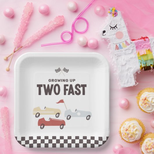 ファーストレースカー誕生日パーティー2 ペーパープレート (パーティー)