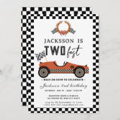 ファーストレースカー誕生日パーティー2 招待状 (正面/裏面)