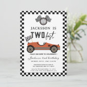 ファーストレースカー誕生日パーティー2 招待状 (スタンド正面)