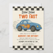 ファーストレースカー誕生日パーティー2 招待状 (正面)