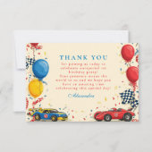 ファーストレースカー2nd誕生日 サンキューカード (正面)