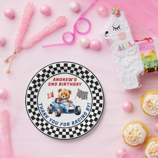 ファーストレースカー2nd誕生日 ペーパープレート (パーティー)