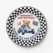 ファーストレースカー2nd誕生日 ペーパープレート (正面)