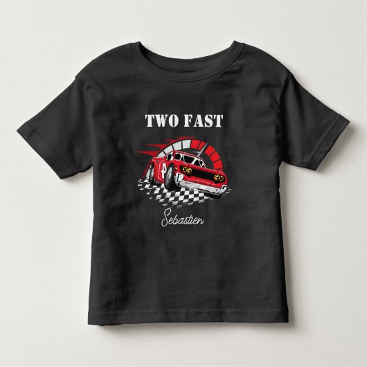 ファーストレースカー2ndBirthday トドラーTシャツ (正面)