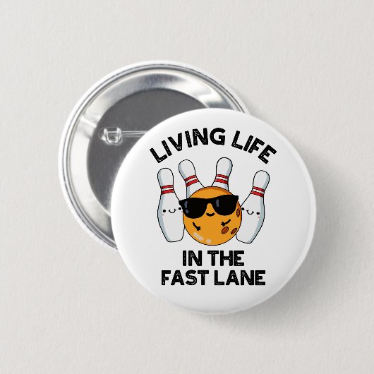 ファーストレーンでの生活おもしろいボーリング 缶バッジ (正面&裏面)