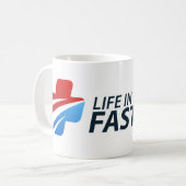 ファーストレーンのマグの生命 コーヒーマグカップ (正面左)