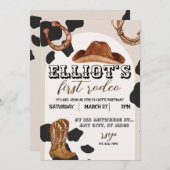 ファーストロデオウェスタンカウボーイ招待状 招待状 (正面/裏面)