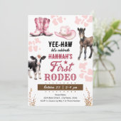 ファーストロデオウェスタン誕生日ガール 招待状 (スタンド正面)