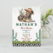 ファーストロデオウェスタン馬カウボーイハットサボテン 招待状 (スタンド正面)