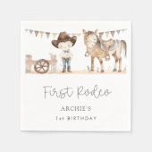 ファーストロデオウェスタン1日の誕生日 スタンダードカクテルナプキン (正面)