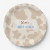 ファーストロデオウエスタンカウボーイカウウプリント紙プレート ペーパープレート (正面)