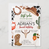 ファーストロデオウエスタンカウボーイセカンド誕生日 招待状 (正面)