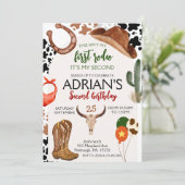 ファーストロデオウエスタンカウボーイセカンド誕生日 招待状 (スタンド正面)