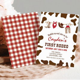 ファーストロデオウエスタンカウボーイファースト誕生日インビタティ 招待状