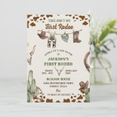 ファーストロデオウエスタンカウボーイファースト誕生日 招待状 (スタンド正面)