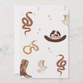 ファーストロデオウエスタンカウボーイファースト誕生日 招待状 (裏面)