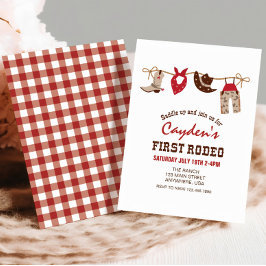 ファーストロデオウエスタンカウボーイファースト誕生日 招待状