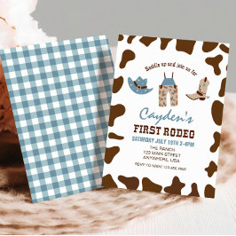 ファーストロデオウエスタンカウボーイファースト誕生日 招待状
