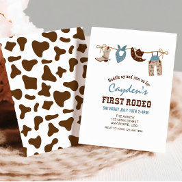 ファーストロデオウエスタンカウボーイファースト誕生日 招待状