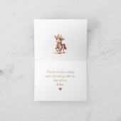 ファーストロデオウエスタンカウボーイホース誕生日ボーイ サンキューカード (内部)