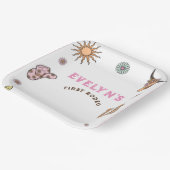 ファーストロデオウエスタンカウボーイボホ誕生日 ペーパープレート (傾斜あり)