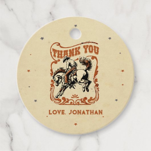 ファーストロデオウエスタンカウボーイ誕生日 フェイバータグ (正面)