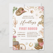 ファーストロデオウエスタンカウボーイ1st誕生日招待状 招待状 (正面)