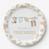 ファーストロデオウエスタンカウボーイ1st誕生日紙プラット ペーパープレート (正面)
