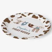 ファーストロデオウエスタンカウボーイ1st誕生日紙プラット ペーパープレート (アングル)