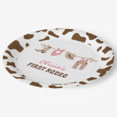 ファーストロデオウエスタンカウボーイ1st誕生日紙プラット ペーパープレート (アングル)