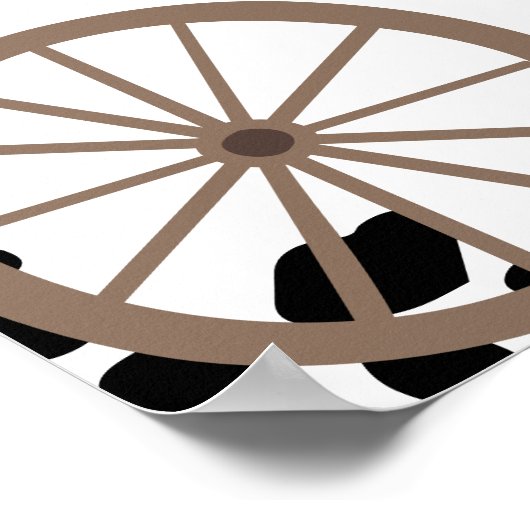 ファーストロデオウエスタンガールファースト誕生日ウェルカム ポスター (角)