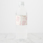 ファーストロデオウエスタンピンク女性のカーボーイ誕生日 ペットボトルラベル (裏面)