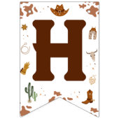 ファーストロデオウエスタンボーイストハッピーバースデー バンティングフラッグ (第2の旗)