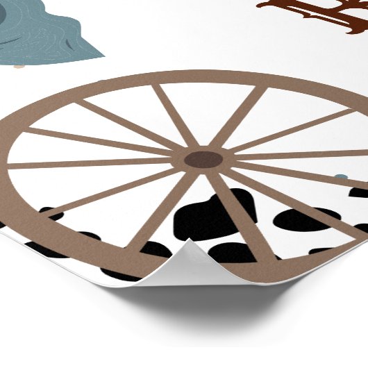 ファーストロデオウエスタンボーイファースト誕生日へようこそ ポスター (角)