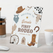 ファーストロデオウエスタンボーイファースト誕生日へようこそ 台座サイン (インサイチュ)