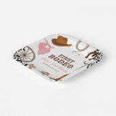 ファーストロデオウエスタンワイルドウエストガールファースト誕生日 ペーパープレート (傾斜あり)