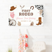 ファーストロデオウエスタンワイルドウエストガールファースト誕生日 横断幕 (インサイチュ)