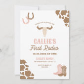 ファーストロデオカウガール誕生日 招待状 (正面)