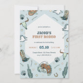 ファーストロデオカウボーイウェスタン誕生日招待状 招待状 (正面)