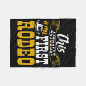 ファーストロデオカウボーイハットホースランチウードリジン フリースブランケット (正面(横))