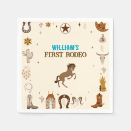 ファーストロデオカウボーイファースト誕生日 スタンダードカクテルナプキン
