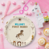 ファーストロデオカウボーイファースト誕生日 ペーパープレート (パーティー)