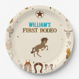 ファーストロデオカウボーイファースト誕生日 ペーパープレート