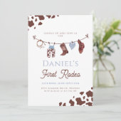 ファーストロデオカウボーイワイルドウェスタンファースト誕生日 招待状 (スタンド正面)