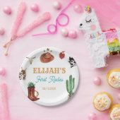 ファーストロデオカウボーイワイルドウエスト誕生日 ペーパープレート (パーティー)